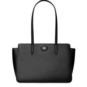 Tory Burch Robinson Small Leather Tote Bag Black
